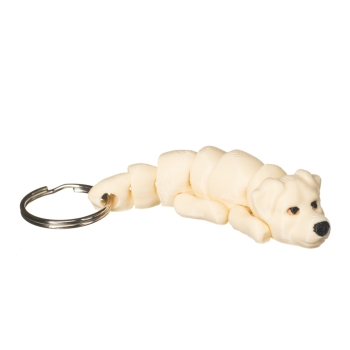 Brelok 3D labrador jasnokremowe umaszczenie druk 3D